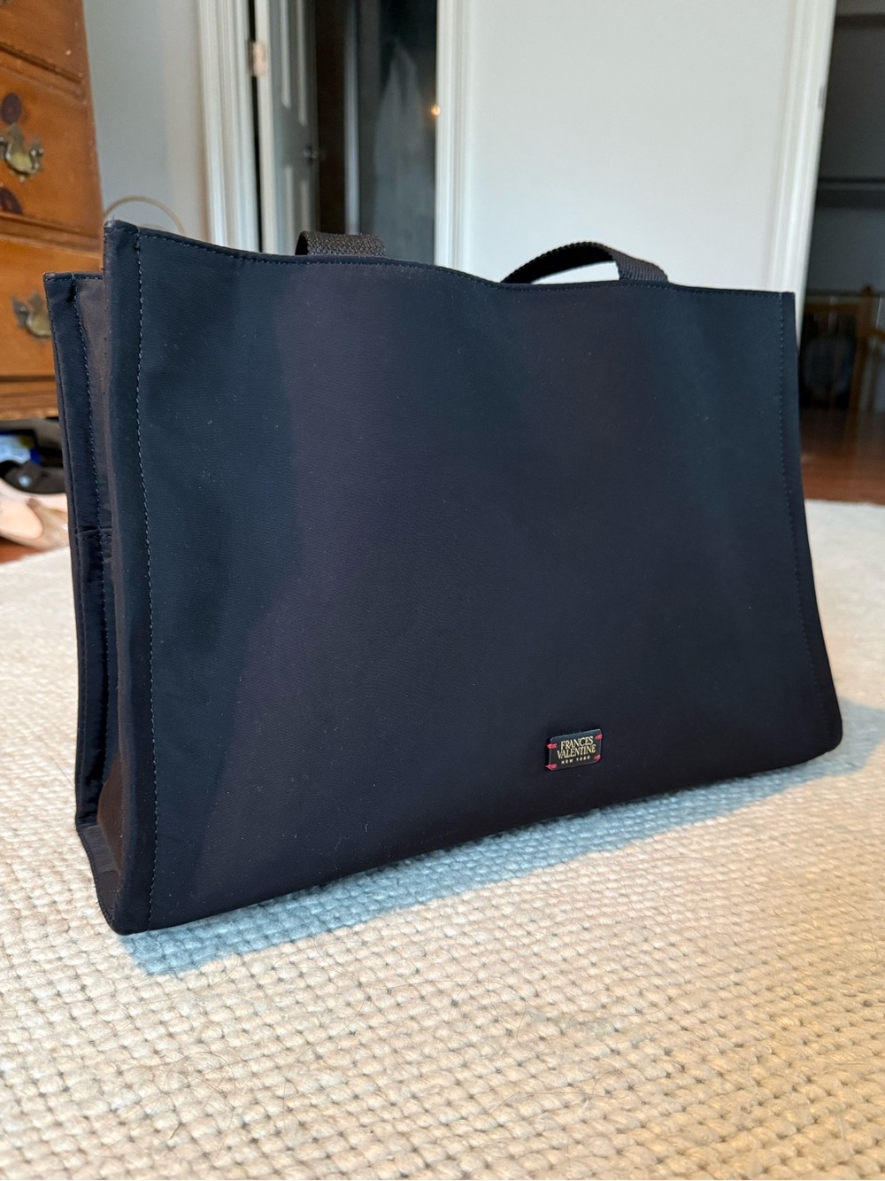 Frances Valentine Kate Nylon Tote in Black
